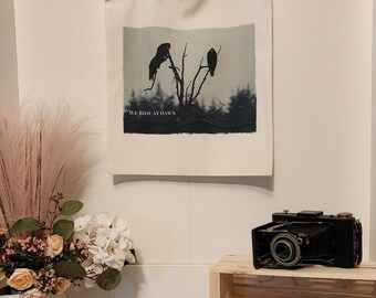 Vulture Ride at Dawn Canvas Tote Bag - Bird of Prey Gift