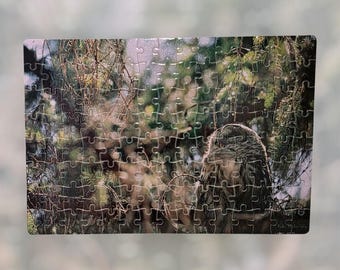 Barred Owl Puzzle (120 Piece) with Zipper Canvas Bag