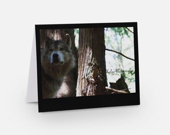 Wolf in the Woods Card - Blank Inside