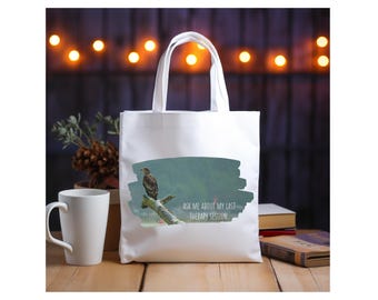 Bald Eagle Canvas Tote Bag: Therapy Session Gift