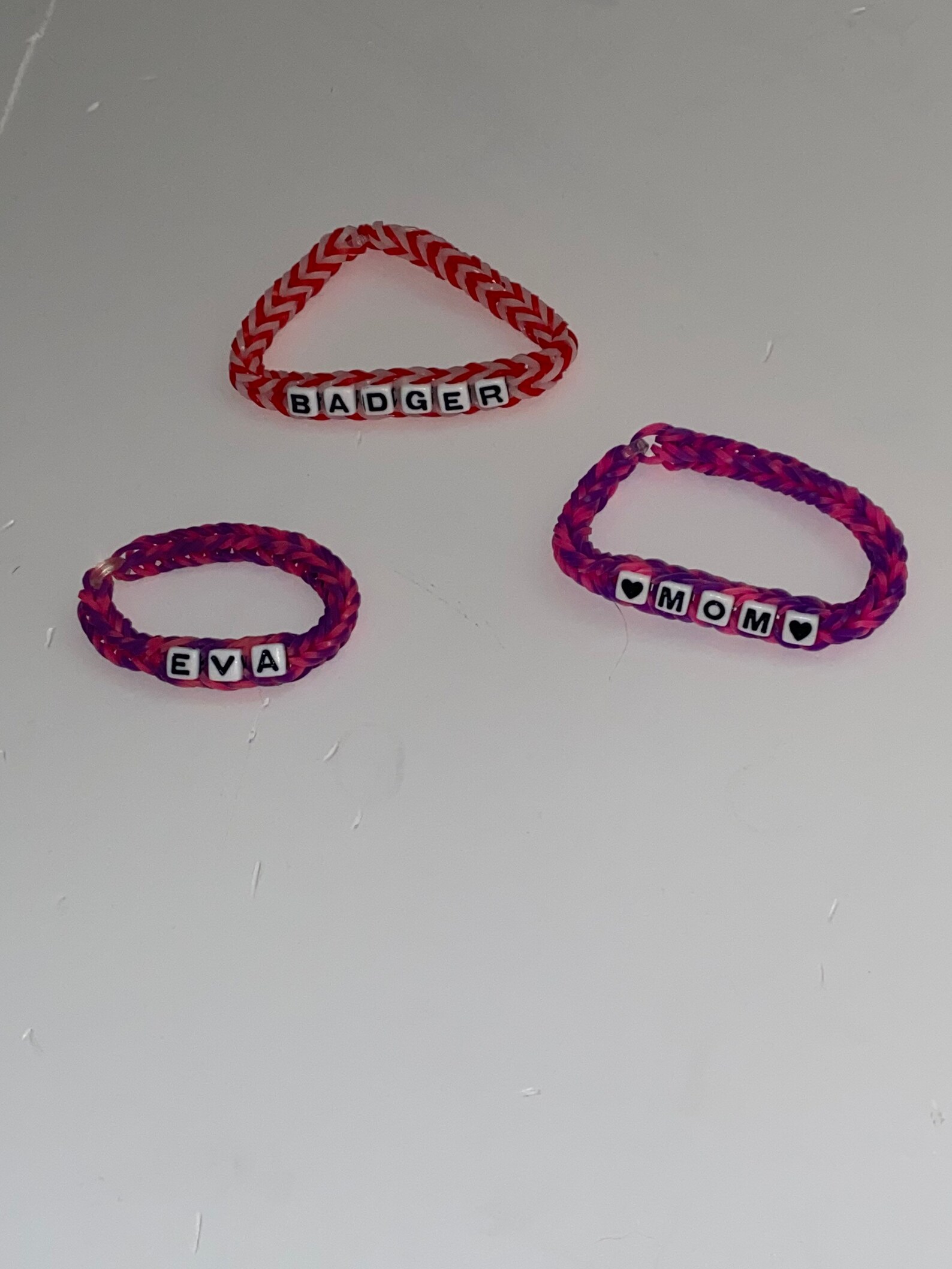 Rainbow loom bracelets with name Etsy