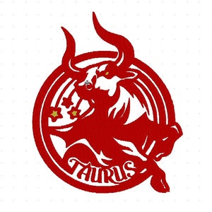 Taurus Zodiac  Machine Embroidery Download