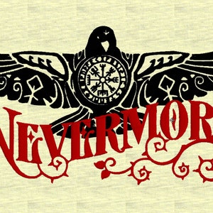 Nevermore Raven Embroidery
