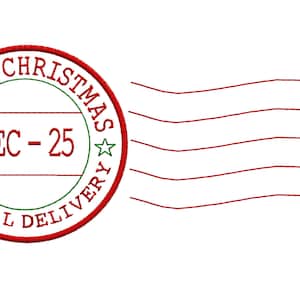 Bordado de máquina de franqueo navideño Descargar DST, JEF, PES