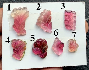 Naturlig rosa turmalinbladssnideri, lös ädelsten storlek 11-22 MM,