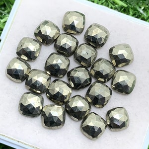 天然パイライトローズカット8 x 8 MMスクエアシェイプ - 最高