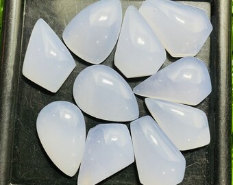 Cabochons de quartz lavande naturel : lot de pierres précieuses de forme mixte, 50 carats
