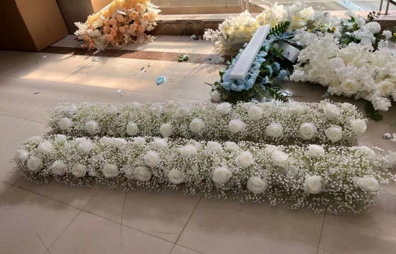 Opulent Babys Breath Table Hedge Garland