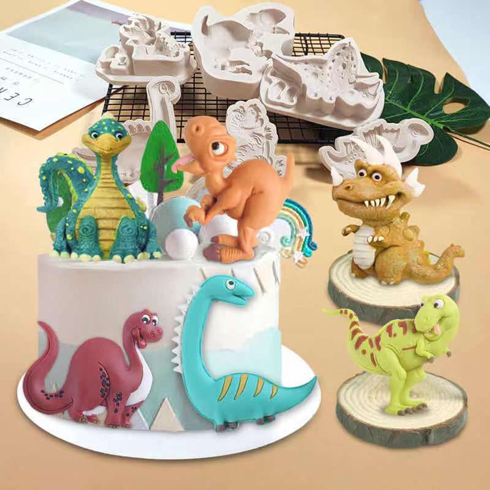 Dinosaur Cake Mold Silicone Mold Mousse Cake Molds Fondant Etsy