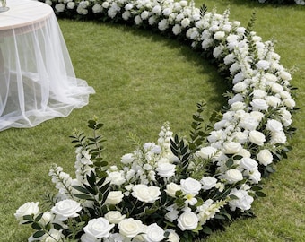 Artificial White Ground Arch Arrangement,Wedding Floral Garland