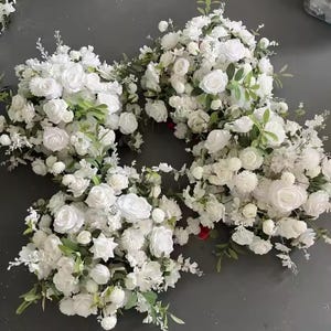 Centrotavola da matrimonio con palla di fiori di peonia bianca e rosa, centrotavola da banchetto nuziale, centrotavola da matrimonio con palla di fiori di seta, decorazioni per feste di matrimonio, decorazioni per la casa