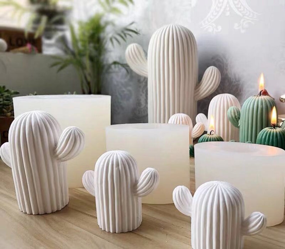 3D Cactus Candle MoldLarge Palnt Mold for Candle Etsy