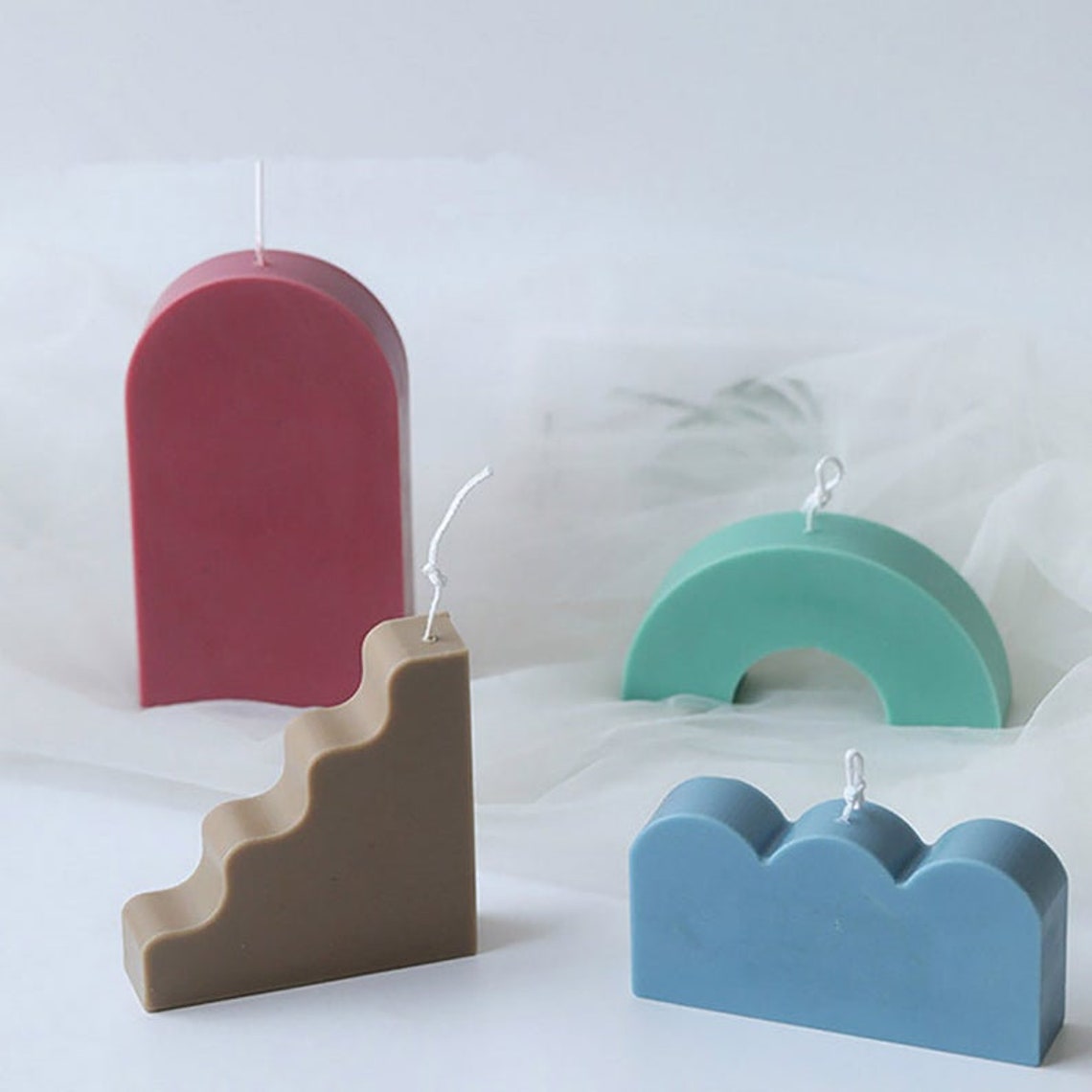 Geometric Shape Candle MoldSilicone Geometry Candle Etsy