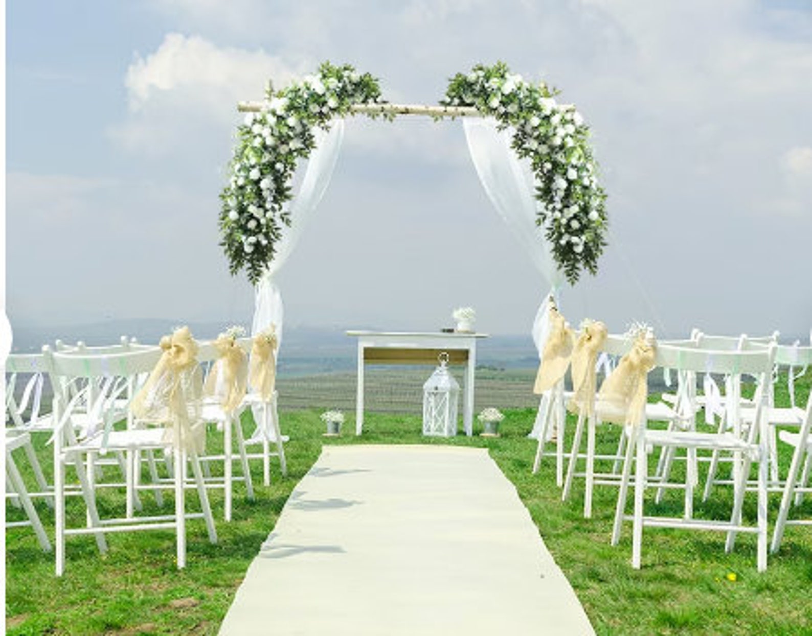 White Wedding Flower Archwedding Flower Garlandflower Etsy