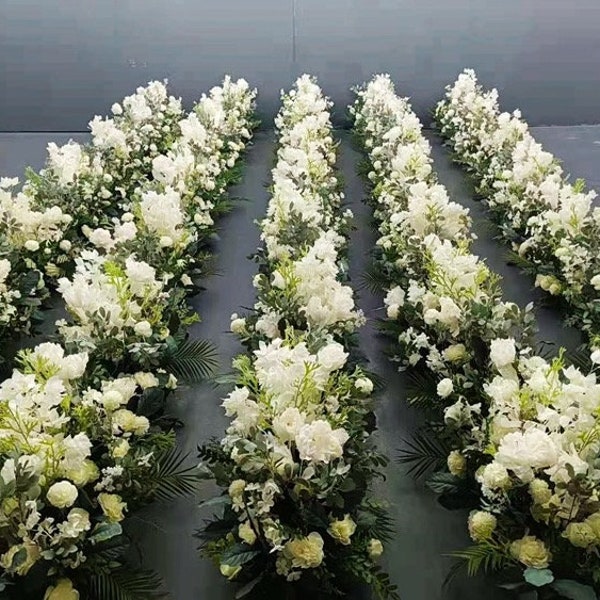Full Greenery Flower Runner,Floral Flower Runner,Wedding Reception Table Decor,Flower Garland,Artificial Flower Runner,Wedding Arch Flowers