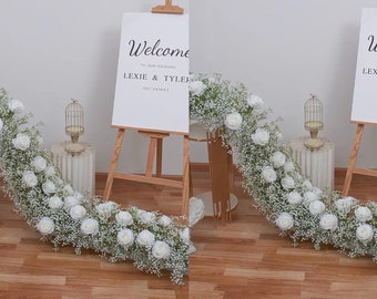 Baby Breath Garland,Flower Table Runner,Baby Breath Centerpiece,Aisle Runner,Babysbreath Garland,Table Centerpiece,Stage Decor Custom Flower