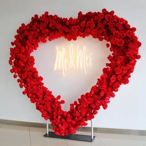 Red Rose Flower Backdrop,Wedding Flower Arch,Wedding Arrangement,Full Red Rose Flower Arch,Flower Garland Archway ,Table Flower Runner