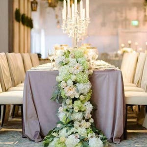 Hortensie Rose Blume Herzstück, Hochzeit Tisch Blumenläufer, Hochzeit Blumenbogen, Tischläufer, künstliche Blumen, Kopf Tischdekoration