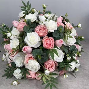 Hot Pink Rose Flower Ball,Flower Centerpiece Table Flowers,Wedding Arrangement,Wedding Centerpiece Flower,Wedding Party Home Shop Decoration