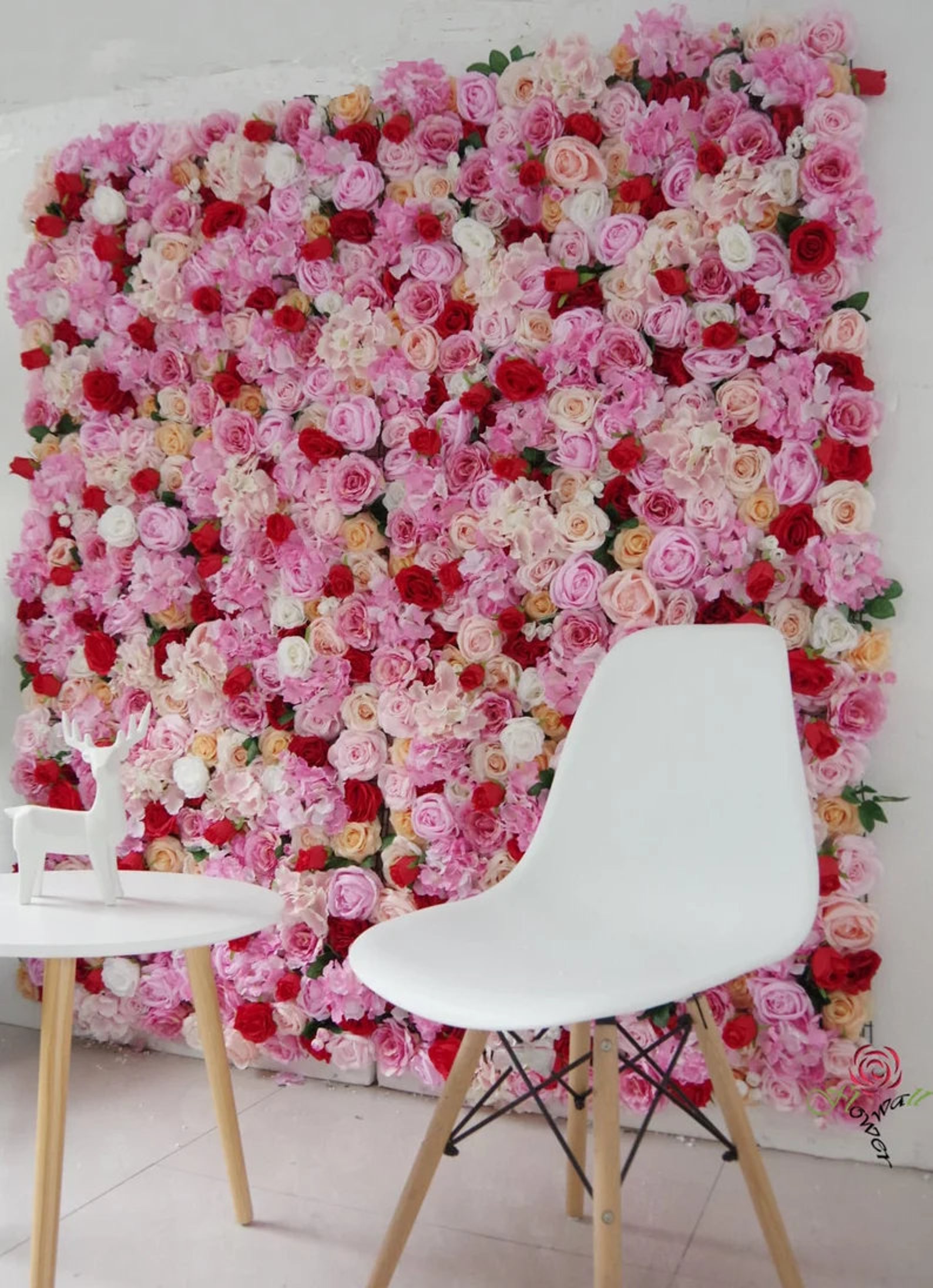 Red Rose Flower Wall Backdrop Artificial Flower Wall for Etsy