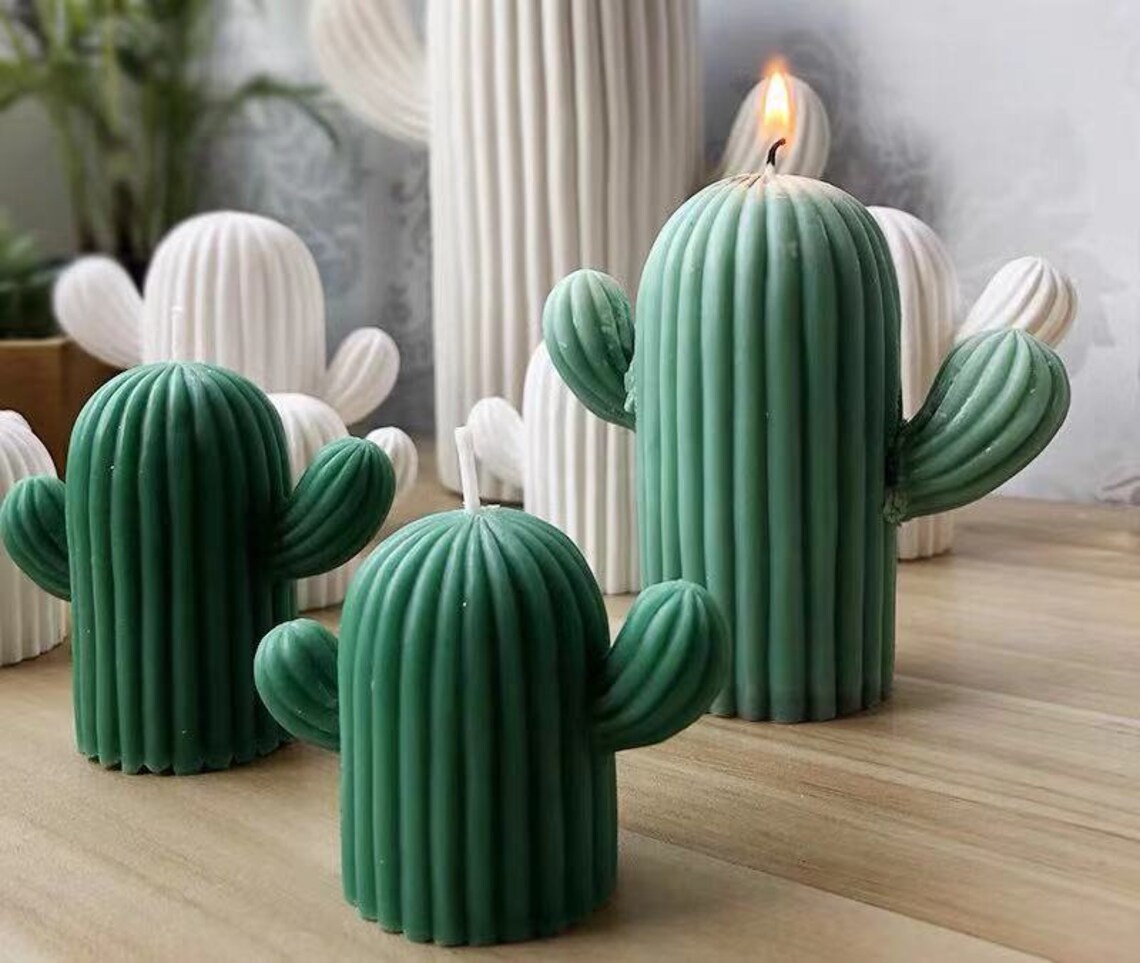 3D Cactus Candle MoldLarge Palnt Mold for Candle Etsy
