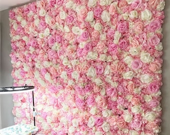 3D Artificial Flower Wall Panel Flower Backdrop Wedding Party Home Festival Indoor and Outdoor Party Decoration Bridal Shower Flower Decor