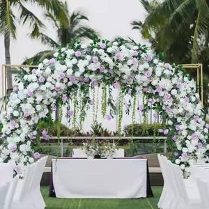 Ivory White Rose Flower Garland,Wedding Flower Arch,Flower Archway,Wedding Flower Arrangement,Ceremony Flowers,Wedding Party Decor