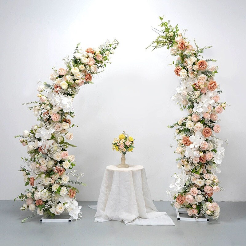 Roses Artificielles Blanches 100 Cm - Pour Décoration Mariage, Arche, Centre De Table, Fond Mural, événements