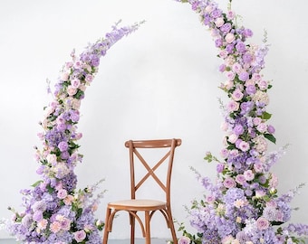 Lavender Greenery Flower Archway Wedding Backdrop Flower Archway Wedding Flower Arrangement Stage Decors Outdoor Party Event Decor