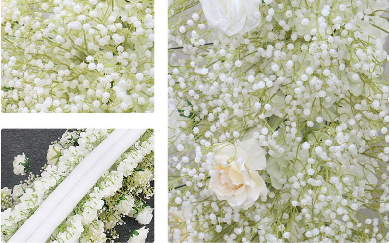 Babysbreath Wedding Flower Garland,Gypsophila Garland,Wedding Reception Table Runner,Floral Garland,Flower Arch,Table Runner image 4