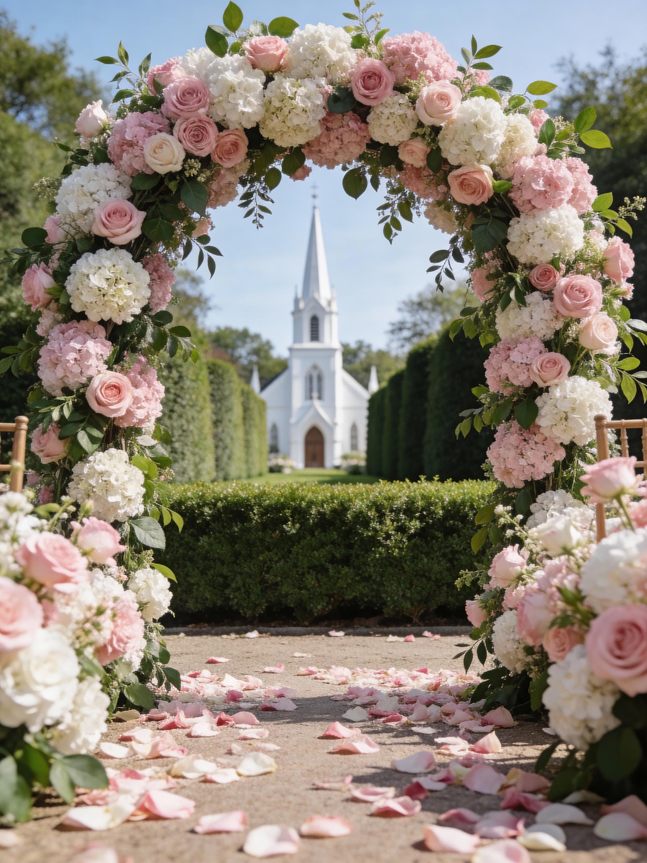 White Rose Flower Garland Table Flower Runner Wedding Arrangement Arch ...