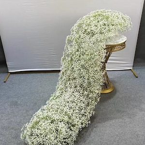 Ghirlanda di Gypsophila, runner di fiori, runner di fiori di nozze, arco di fiori artificiali, centrotavola, composizione nuziale corridoio floreale