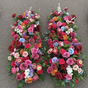 Hot Pink Rose Wedding Centerpiece,Floral Garland for Arch,Floral Flower Runner,Table Flower Runner For Wedding Party Decor