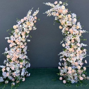 Champagne Flower Wedding Backdrop Flower Archway Wedding Flower Arrangement Arch Flower Outdoor Party Event Decor