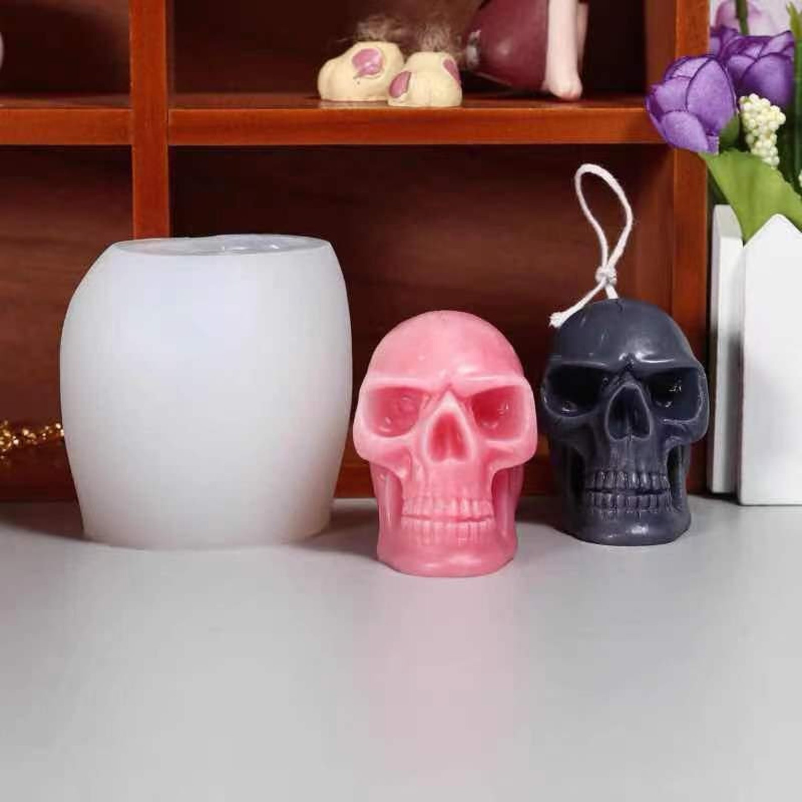 Skull Moldsilicone Candle Mold for Resincandle Making Etsy UK