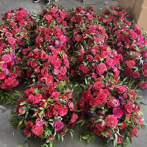 Hot Pink Rose Flower Ball,Table Centerpiece,Table Flower Ball ,Wedding Aisle Flower,Wedding Reception,Event Party Decoration