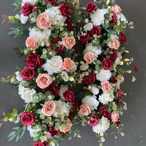 Red Rose Flower Runner,Wedding Floral Arrangement,Wedding Floral Aisle, Wedding Flowers Garland,Wedding Arch Flower,Wedding Reception
