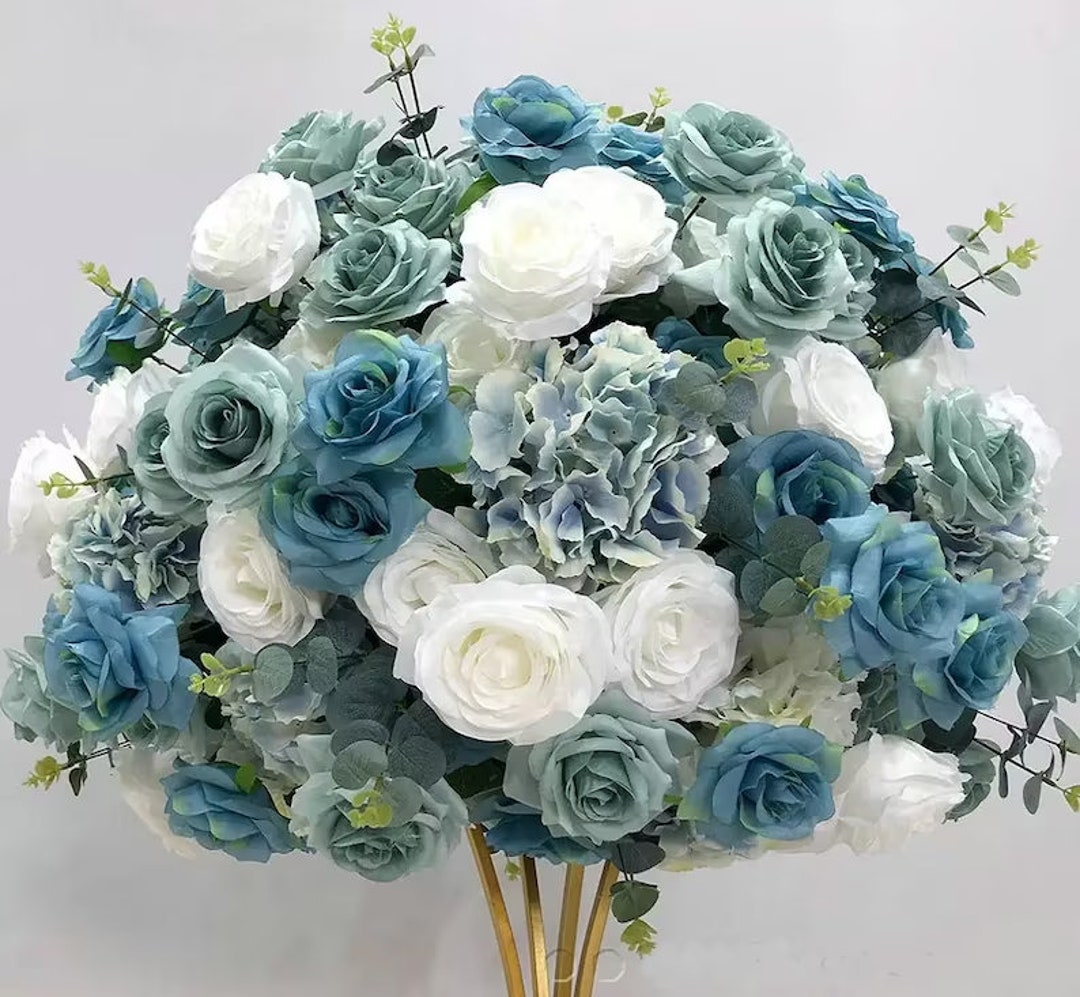 Blue Flower Ball Artificial Flower Ball Table Centrepieces Flower