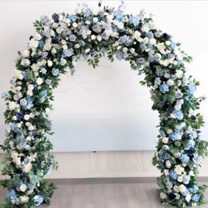 Blue Rose Flower Greenery Garland Flower Wedding Arch Flower Archway Wedding Arrangement Flower Arrangement Wedding Party Decor