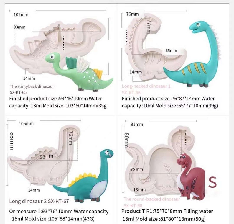 Dinosaur Cake Mold Silicone Mold Mousse Cake Molds Fondant Etsy