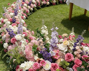 Artificial Wedding Floral Garland,Floor Flowers