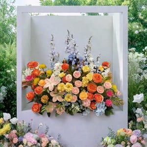 Floor Flower,Wedding Ceremony Flowers Aisle,Grounded Flower Arrangement,Wedding Flower Runner,Wedding Bridal Shower Flower Decor
