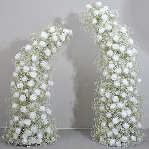 Baby Breath Archway Flower Wedding Flower Artificial Silk Flowers Row Wedding Flower Arrangement Arch Flower Outdoor Party Event Decor
