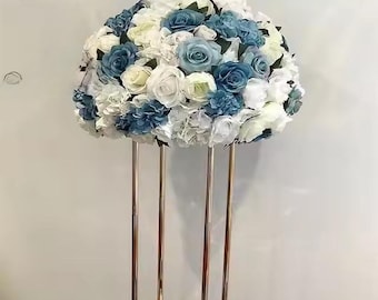 Artificial Flower Ball Dusty Blue Flower Ball Wedding Flower Ball Flower Table Centrepieces Road Lead Flower Ball Wedding Party Decor