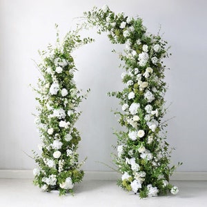 Greenery White Flower Silk Arch Flowers,wedding Backdrop Decoration ...