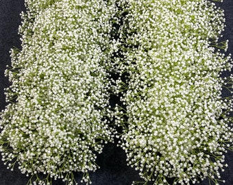 Guirlande de fleurs gypsophile, pièce maîtresse de mariage, chemin de table de réception de mariage, chemin de fleurs floral, couleur de fleur personnalisée