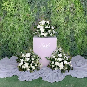 Artificial Eucalyptus White Floor Flower,Flower Arrangement,Ground Arch Stair Florals,,Wedding Flower Centerpiece,Wedding Flower Garland