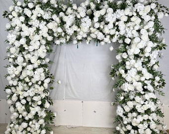 Greenery White Rose Flower Arch Flower Garland Flower Wedding Arch Flower Archway Wedding Flower Arrangement Arch Wedding Party Decor