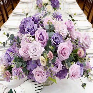 Purple Flower Ball Table Centrepieces Wedding Centrepieces Flower Ball Wedding Arrangement Road Lead flower Ball Wedding Party Decor