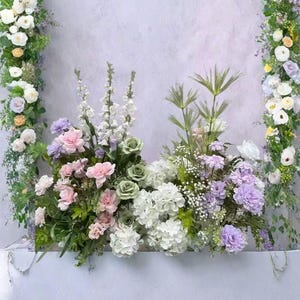 Wedding Floor Flower,Grounded Flower Arrangement,Artificial Wedding Aisle Flowers,Wedding Ceremony Flowers,Stair Decor Wedding
